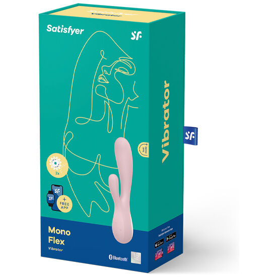 SATISFYER MONO FLEX ROSA CON APLICACIÓN