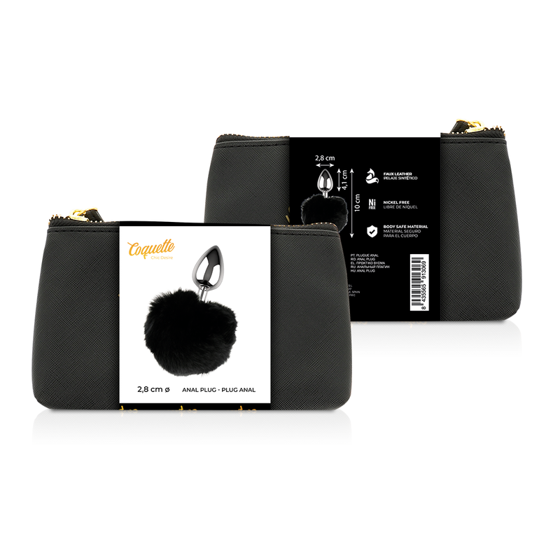 COQUETA CHIC DESIRE - PLUGUE ANAL METAL TAMANHO L 2.8 X 4.1 CM