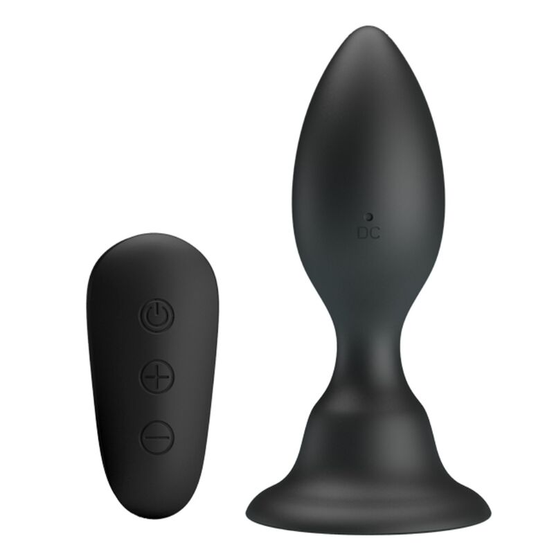 MR PLAY - PLUG ANAL COM CONTROL REMOTO VIBRAO PRETO