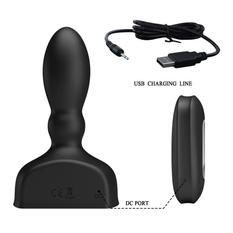 MR PLAY - CONTROL REMOTO DE PLUG ANAL INFLVEL PRETO