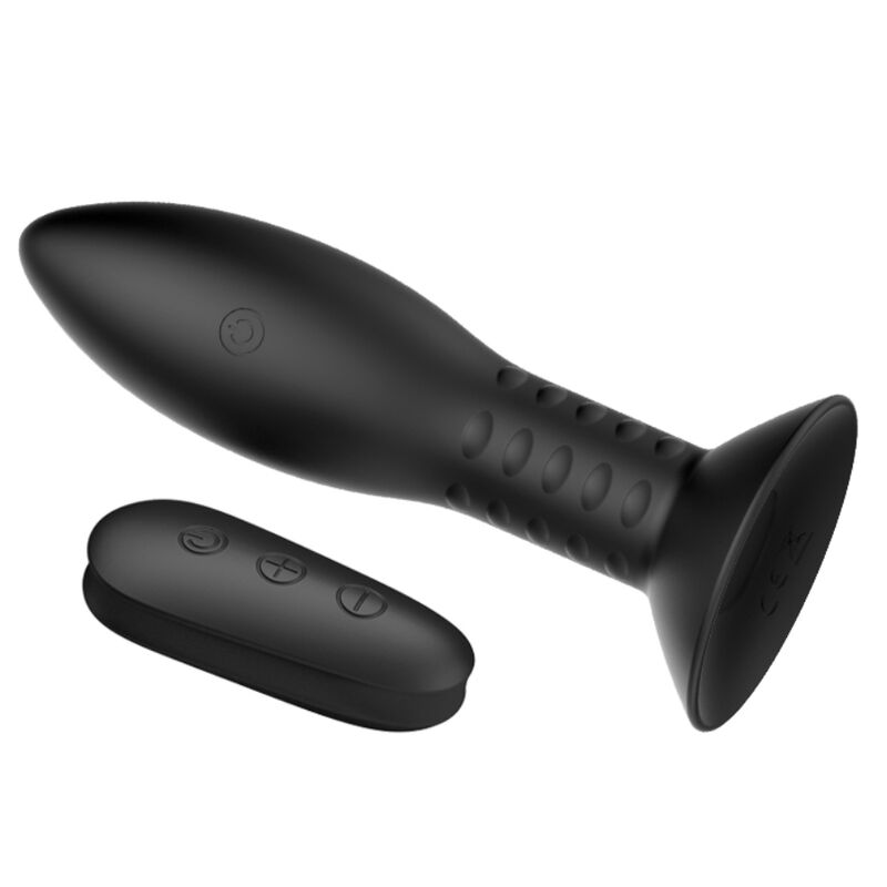 MR PLAY - PLUG CON CONTROL REMOTO DE BOLAS ROTATIVAS NEGRAS