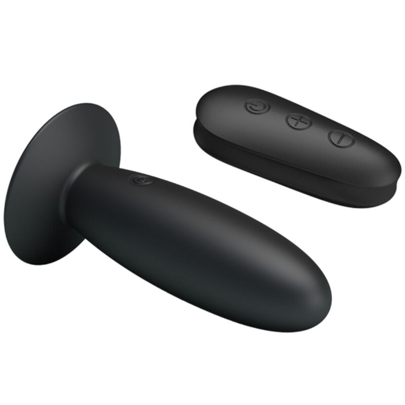 MR PLAY - PLUG ANAL COM CONTROL REMOTO VIBRAO PRETO
