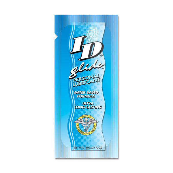 ID GLIDE - LUBRIFICANTE BASE ÁGUA MONODOSE 7.5 ML - Sex Shop Sexy