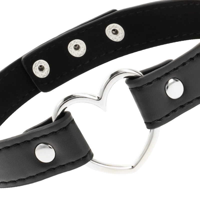 COQUETTE CHIC DESIRE - COLLAR DE CUERO VEGANO ACCESORIO DE CORAZÓN MUJER
