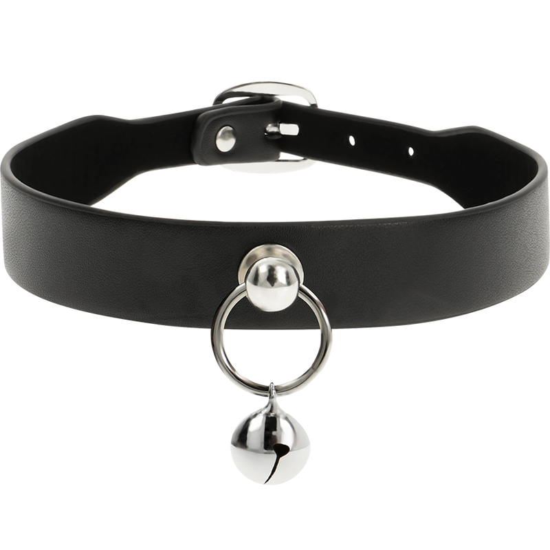 COQUETTE CHIC DESIRE - COLLAR DE CUERO VEGANO ACCESORIO MUJER CASCABEL/ARO