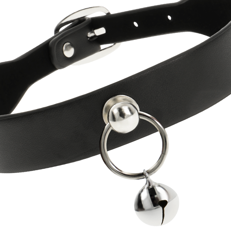 COQUETTE CHIC DESIRE - COLLAR DE CUERO VEGANO ACCESORIO MUJER CASCABEL/ARO