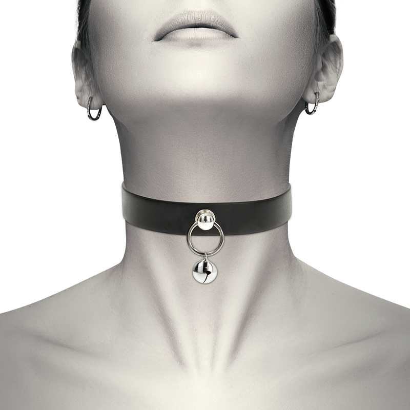 COQUETTE CHIC DESIRE - COLLAR DE CUERO VEGANO ACCESORIO MUJER CASCABEL/ARO