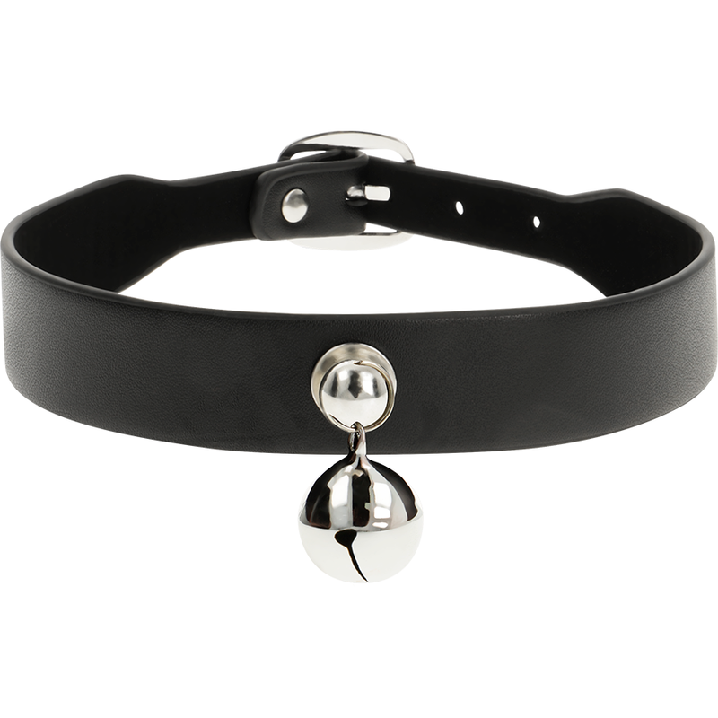 COQUETTE CHIC DESIRE - COLLAR DE CUERO VEGANO MUJER ACCESORIO DE CASCABEL