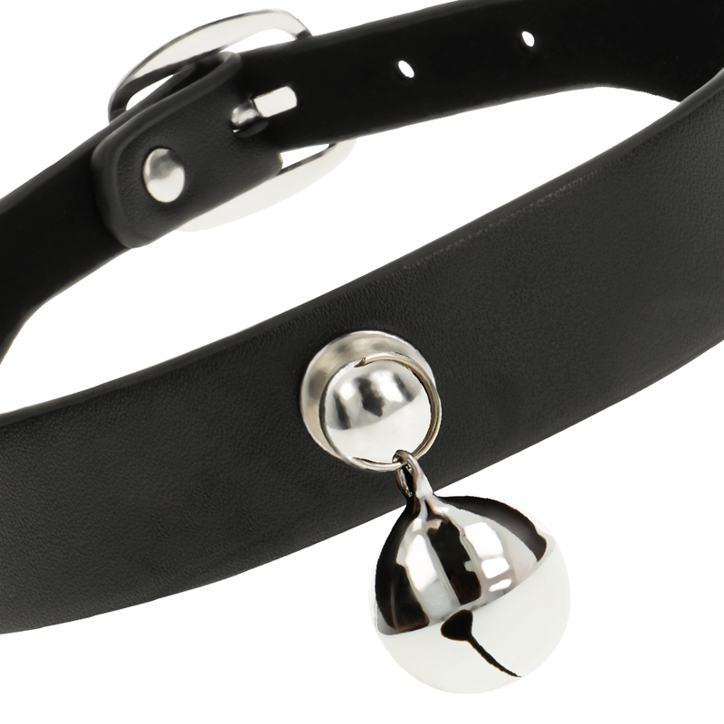 COQUETTE CHIC DESIRE - COLLAR DE CUERO VEGANO MUJER ACCESORIO DE CASCABEL