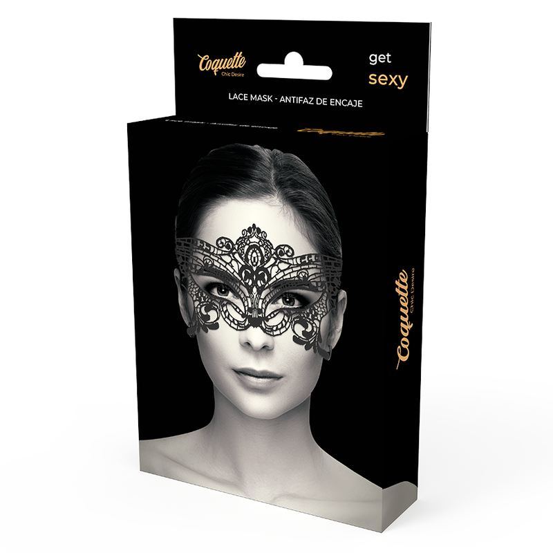 COQUETA CHIC DESIRE - MSCARA LARGA DE RENDA PRETA