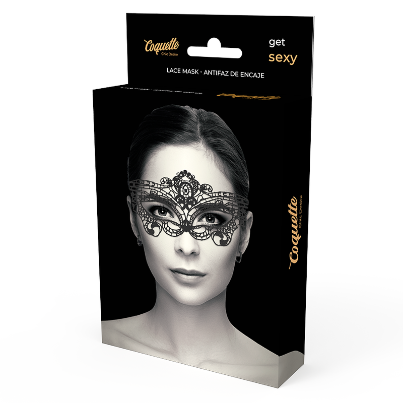 COQUETA CHIC DESIRE - MSCARA DE RENDA PRETA FINA