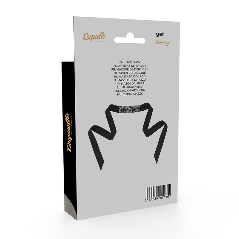 COQUETA CHIC DESIRE - MSCARA DE RENDA PRETA COM FITA