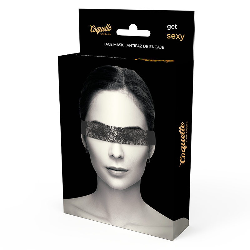 COQUETA CHIC DESIRE - MSCARA DE RENDA PRETA COM FITA