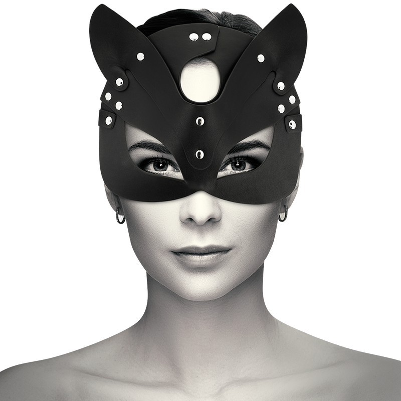 COQUETA CHIC DESIRE - MSCARA DE COURO VEGANO COM ORELHAS DE GATO