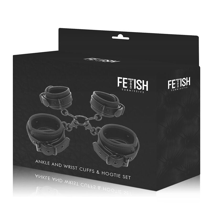 FETISH SUBMISSIVE - CONJUNTO DE ALGEMAS DE MANOS Y TOBILLOS CON FORRO DE NOPRENE