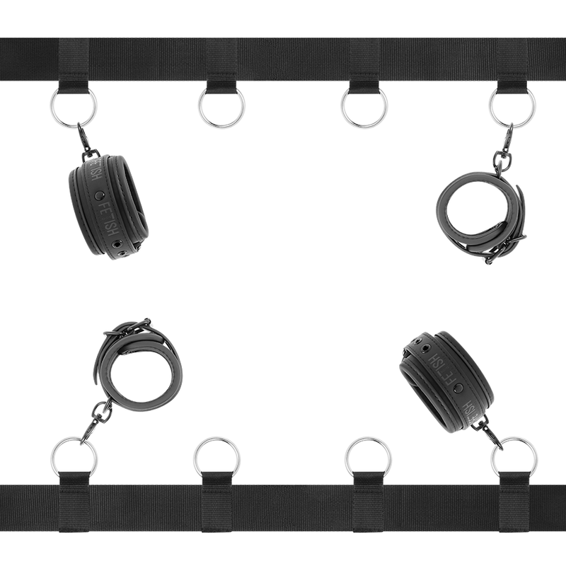 FETISH SUBMISSIVE - CONJUNTO DE CONTENÇÃO DE LUXO PARA CAMA COM FORRO EM NEOPRENO - Sex Shop Sexy
