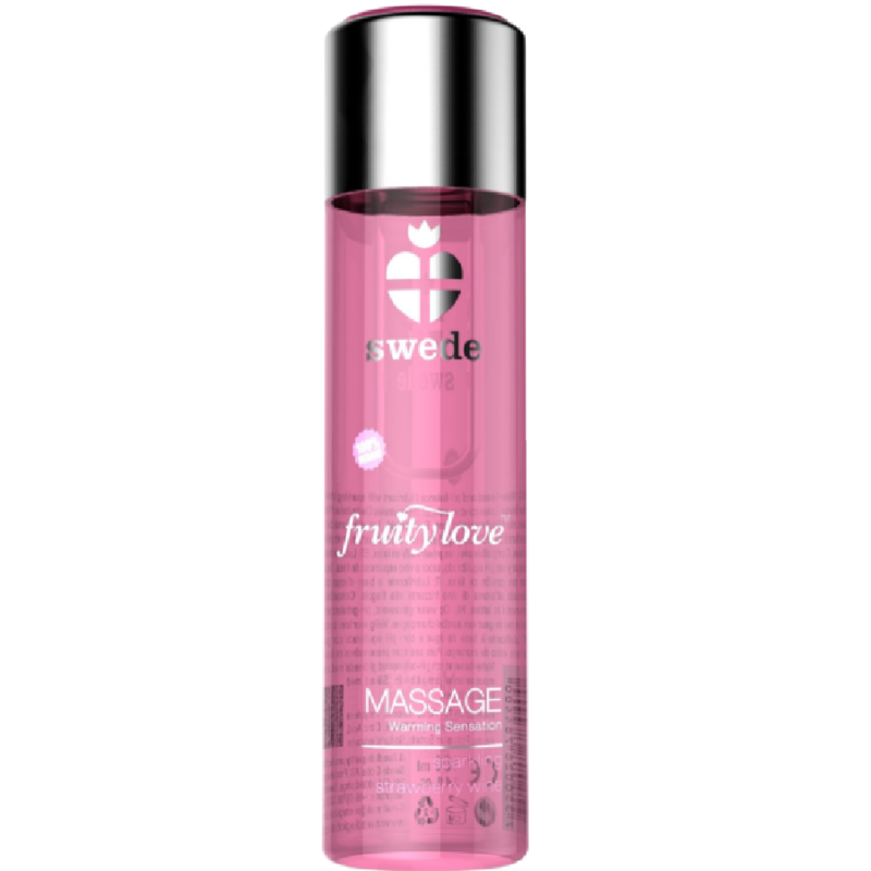 SWEDE - FRUITY LOVE ÓLEO EFEITO CALOR MORANGOS COM CHAMPANHE 120 ML