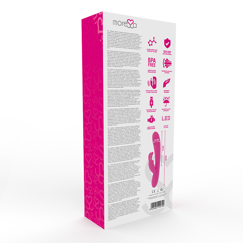 MORESSA - GINO TICKLING VAGINAL PREMIUM SILICONE RECARREGÁVEL - Sex Shop Sexy