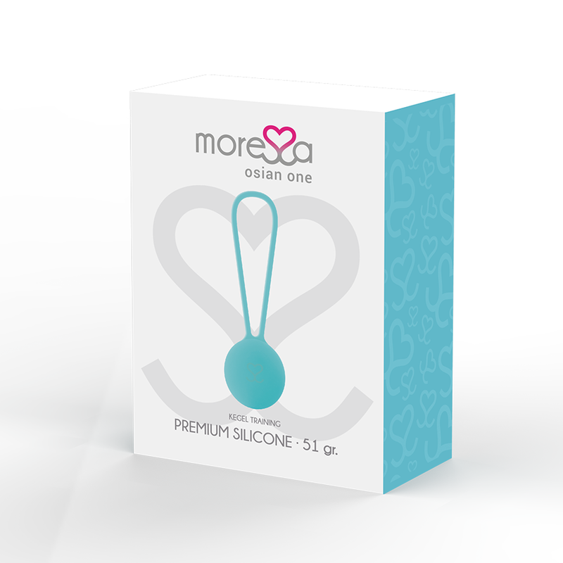 MORESSA - OSIAN ONE EXERCÍCIOS DE REEDUCAÇÃO PÉLVICA 51 g PREMIUM SILICONE TURQUESA - Sex Shop Sexy