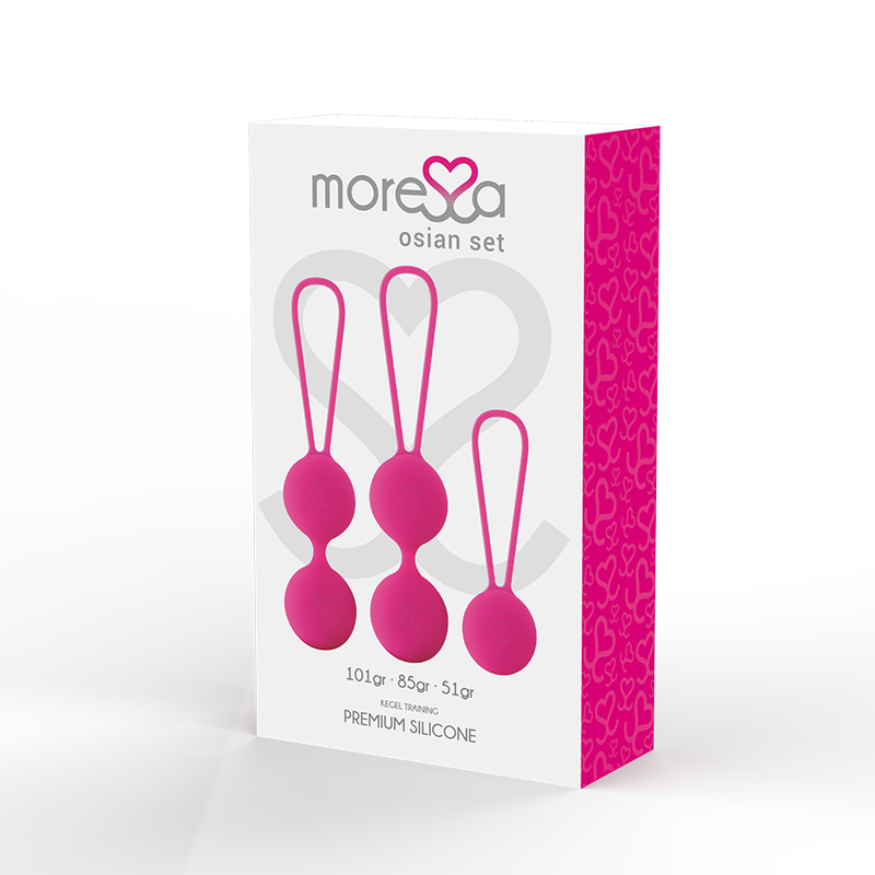 MORESSA - OSIAN SET PREMIUM SILICONE ROSA (Osian One - 51 g | Osian Two - 101 g | Osian Three - 85 g) - Sex Shop Sexy