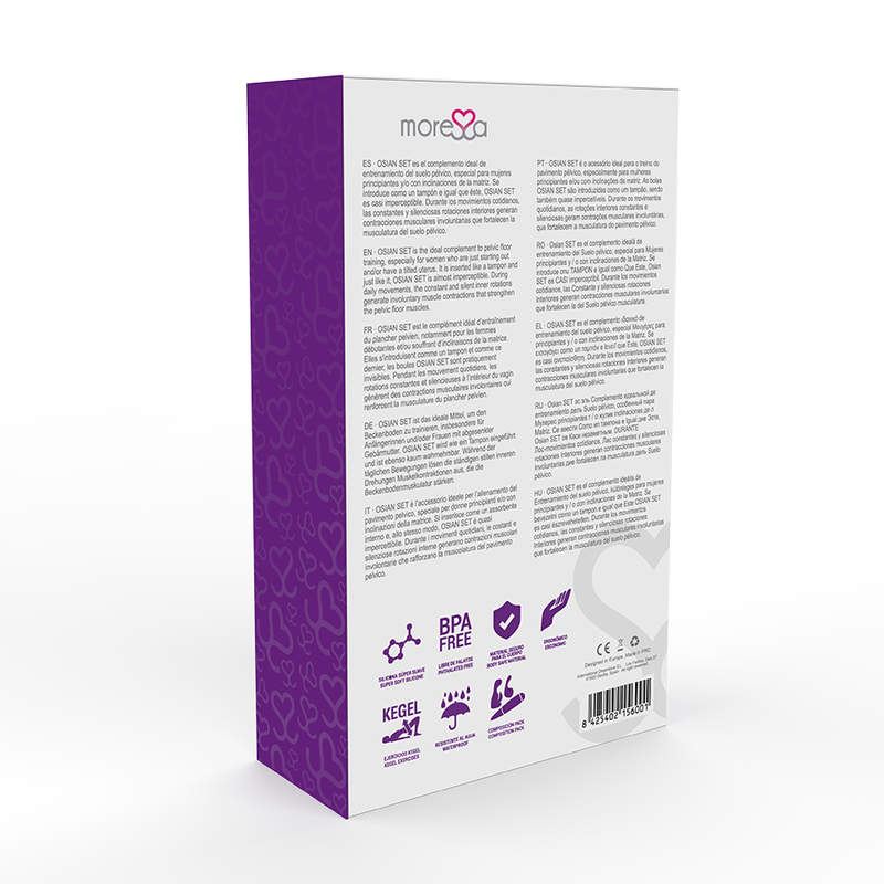 MORESSA - OSIAN SET PREMIUM SILICONE LILÁS (Osian One - 51 g | Osian Two - 101 g | Osian Three - 85 g) - Sex Shop Sexy