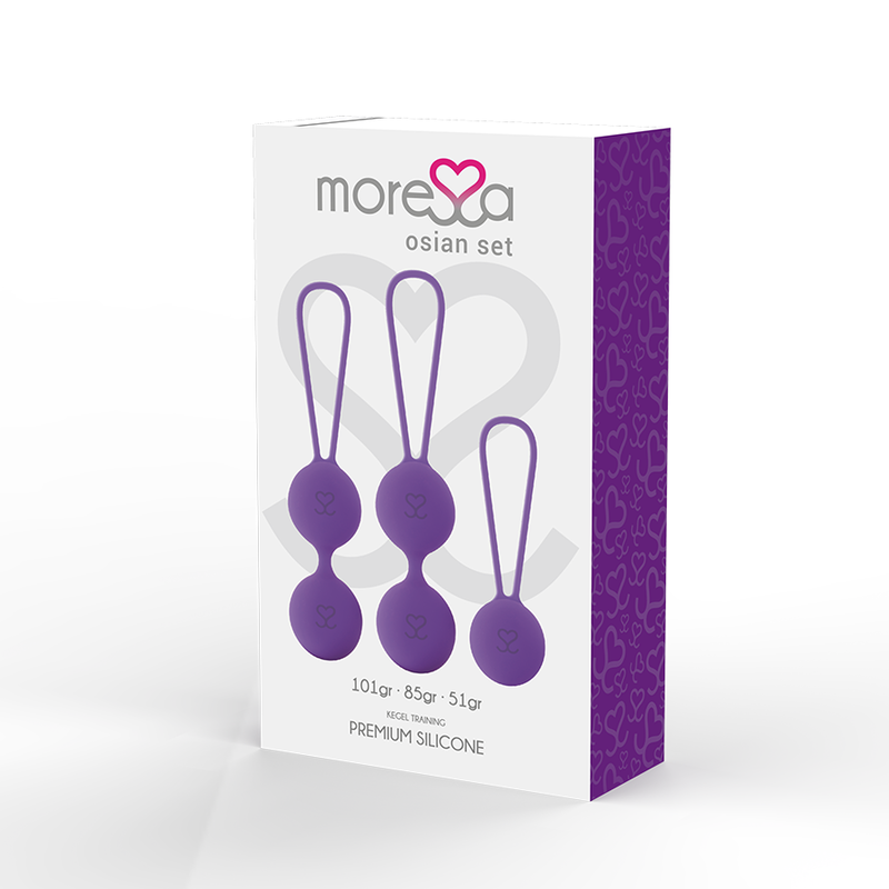 MORESSA - OSIAN SET PREMIUM SILICONE LILÁS (Osian One - 51 g | Osian Two - 101 g | Osian Three - 85 g) - Sex Shop Sexy
