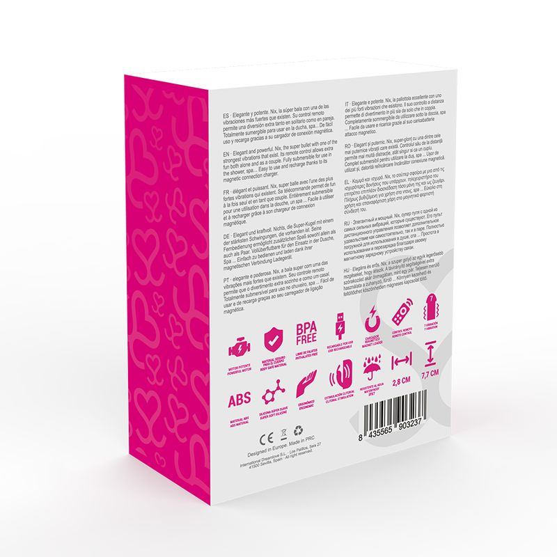 MORESSA - NIX POTENTE VIBRADOR MULTIJOGOS COM CONTROLO REMOTO ROSA
