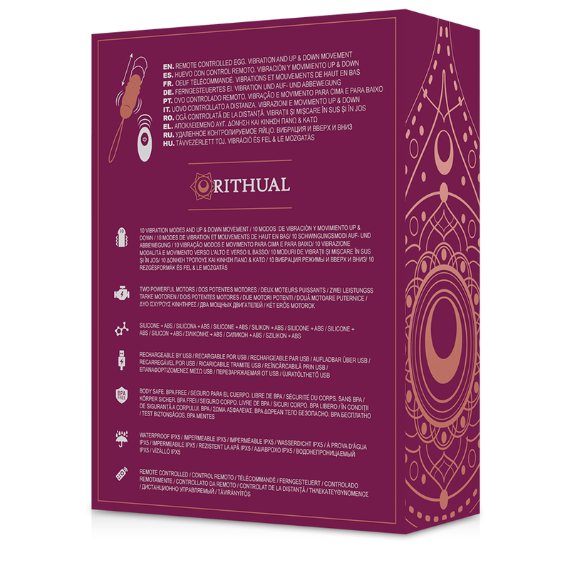 RITHUAL - REVA EGG SISTEMA DE CONTROL REMOTO PARA CIMA E PARA BAIXO + VIBRAO