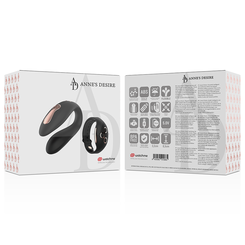EL DESEO DE ANNE - TECNOLOGÍA DE PLACER DUAL A WATCHME PRETO/OURO