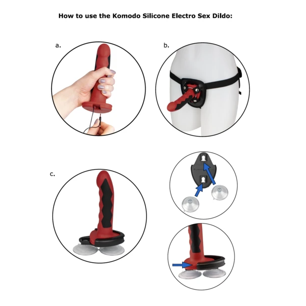 ELECTRASTIM - DILDO KOMODO DE FUSIÓN DE SILICONA
