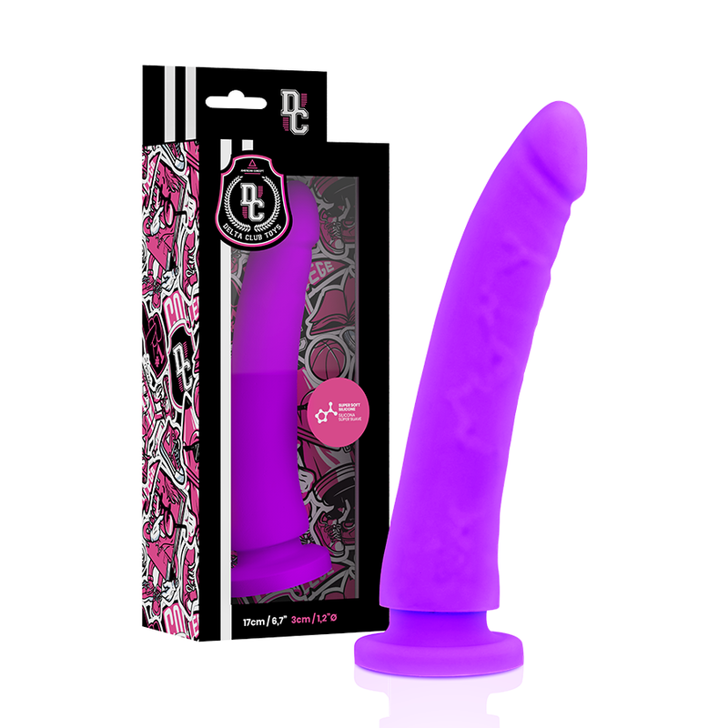 DELTA CLUB - ARREIO DE BRINQUEDOS + DONG SILICONA MORADA 17 CM -O- 3 CM