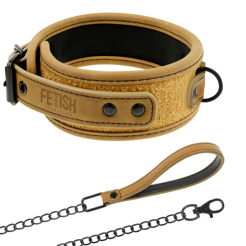 FETISH SUBMISSIVE ORIGIN - COLAR DE CORRENTE COM FORRO DE NEOPRENO