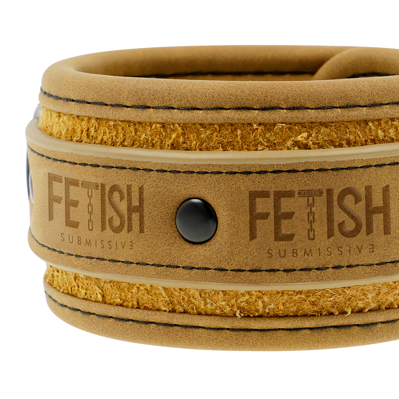 FETISH SUBMISSIVE ORIGIN - PUNKOS DE TORNOZELO DE COURO VEGANO COM FORRO DE NEOPRENE