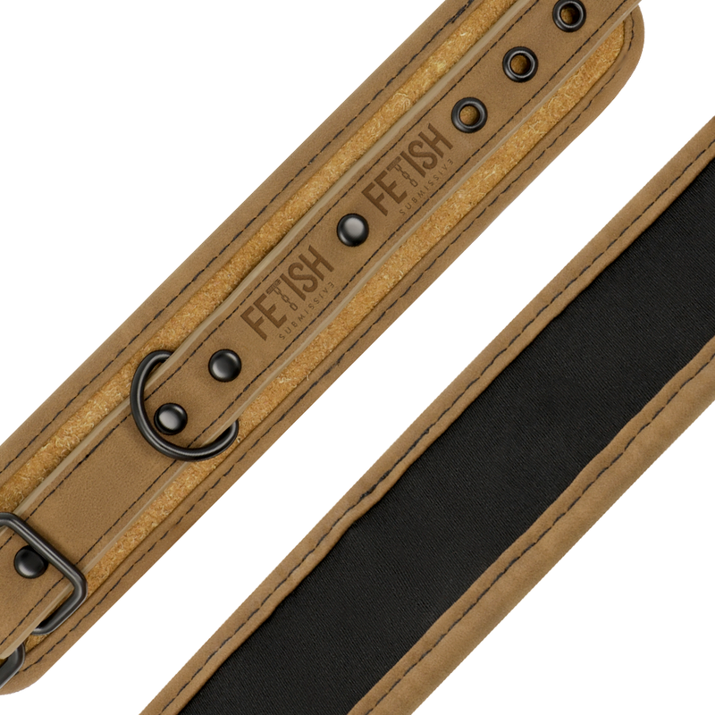 FETISH SUBMISSIVE ORIGIN - PUNKOS DE TORNOZELO DE COURO VEGANO COM FORRO DE NEOPRENE