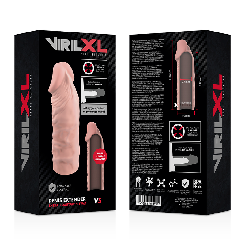 VIRILXL - EXTENSÃO DE PÊNIS NATURAL DE SILICONA LÍQUIDO V5