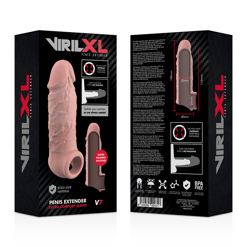 VIRILXL - EXTENSÃO DE PÊNIS NATURAL DE SILICONA LÍQUIDO V7