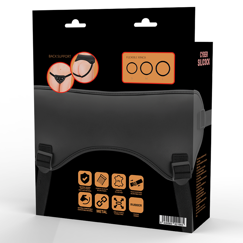 Cyber ​​Silicock - Arnês de Cinta Com 3 Anéis Grátis