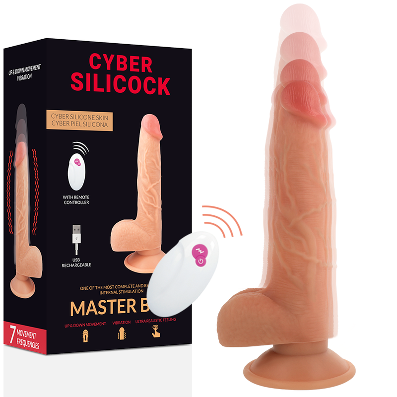 CYBER SILICOCK - REALISTA COM CONTROLO REMOTO MASTER BEN 23.88 CM -Ø- 4.3 CM - Sex Shop Sexy