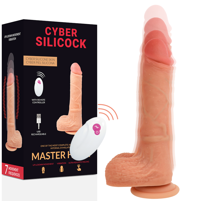 CYBER SILICOCK - REALISTA COM CONTROLO REMOTO MASTER HUCK 20.9 CM -Ø- 4 CM - Sex Shop Sexy