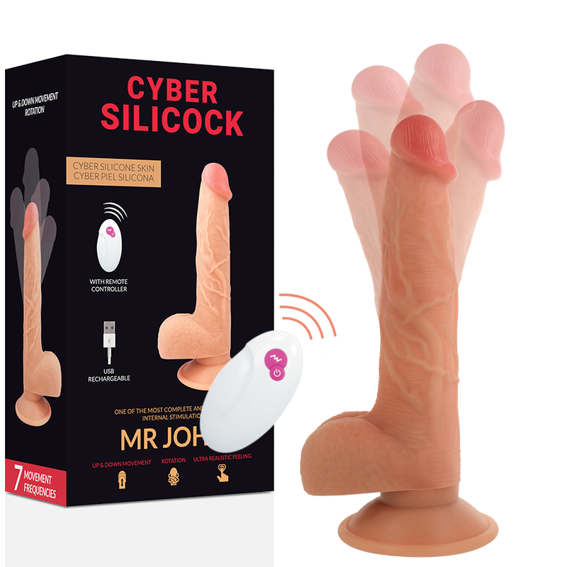 CYBER SILICOCK - REALISTA COM CONTROLO REMOTO MR JOHN 23.88 CM -Ø- 4.3 CM - Sex Shop Sexy