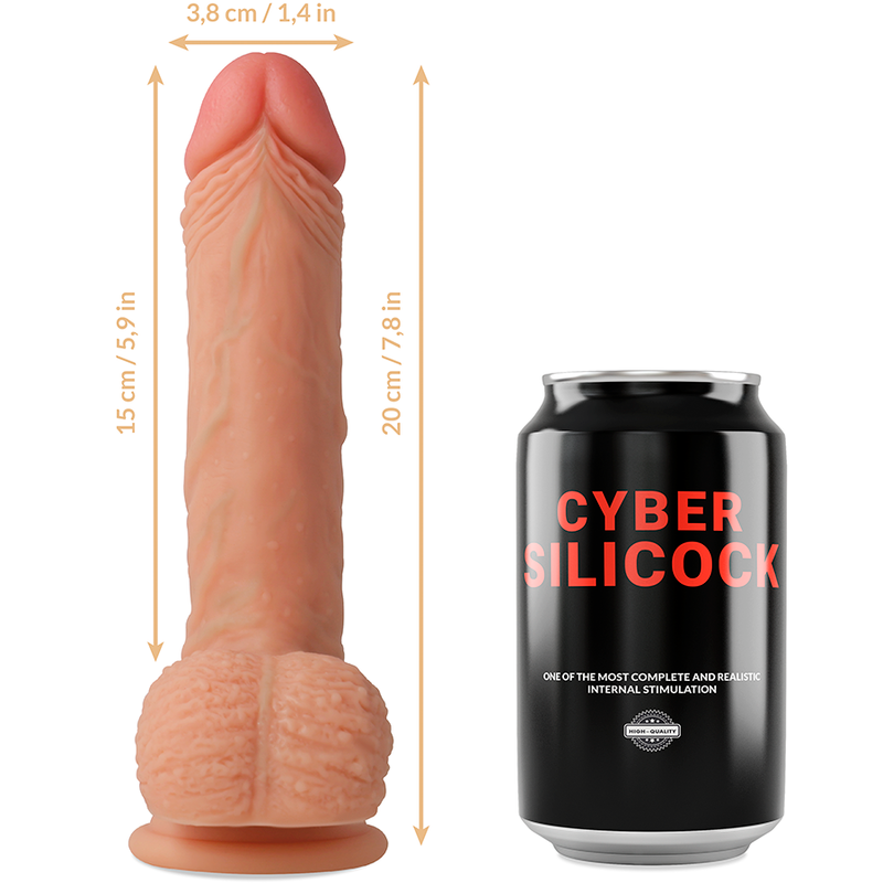 CYBER SILICOCK - STRAP-ON FREEMAN SILICONA LÍQUIDO COM 3 ANÉIS GRTIS 20 CM -O- 3.8 CM