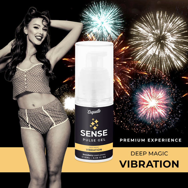 COQUETTE CHIC DESEO - GEL VIBRADOR PULSE MORANGO LÍQUIDO PREMIUM 15ML