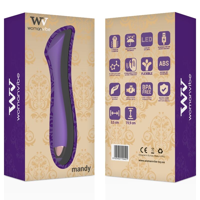 WOMANVIBE - MANDY "K" PUNTO VIBRADOR DE SILICONA RECARREGÁVEL