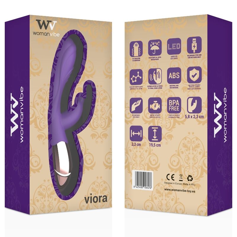 WOMANVIBE - VIORA VIBRADOR RECARREGÁVEL DE SILICONA