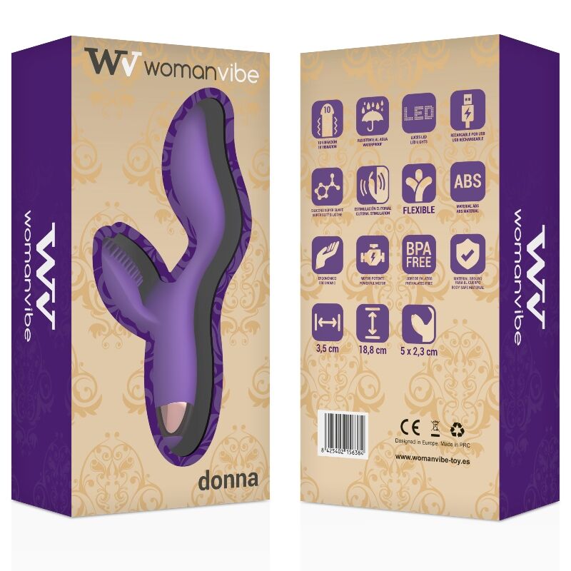 WOMANVIBE - DONNA VIBRADOR DE SILICONA RECARREGÁVEL