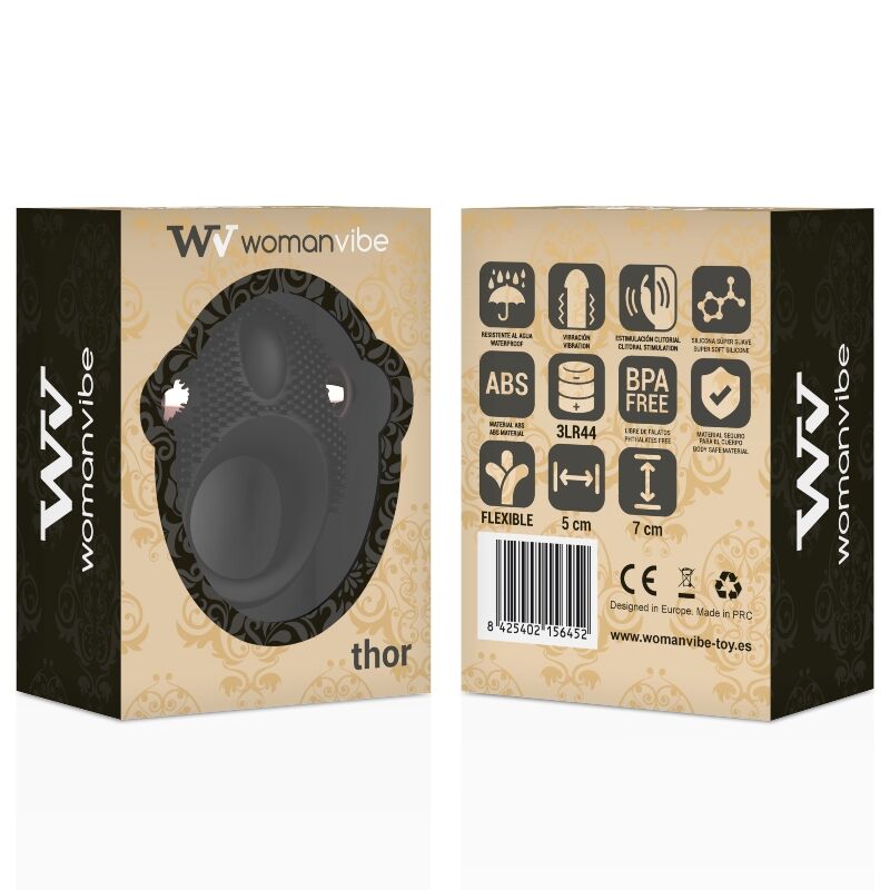 WOMANVIBE - ANEL VIBRADOR DE SILICONA THOR