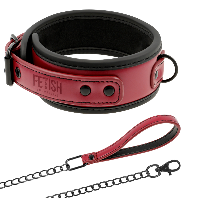 FETISH SUBMISSIVE DARK ROOM - COLAR DE CORRENTE COM FORRO DE NEOPRENO