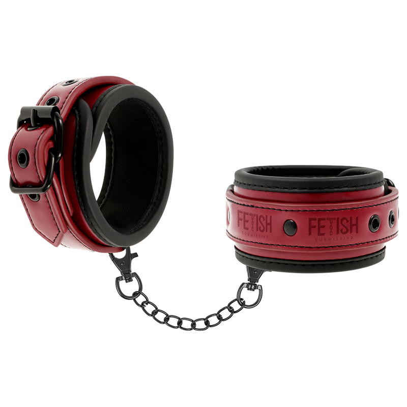 FETISH SUBMISSIVE DARK ROOM - ALGEMAS DE COURO VEGANO COM FORRO DE NEOPRENO