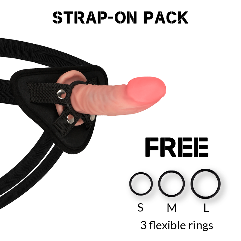 ROCKARMY - ARNÊS + DILDO REALISTA DUAL DENSITY TIGER 14 CM Ø 4.46 CM