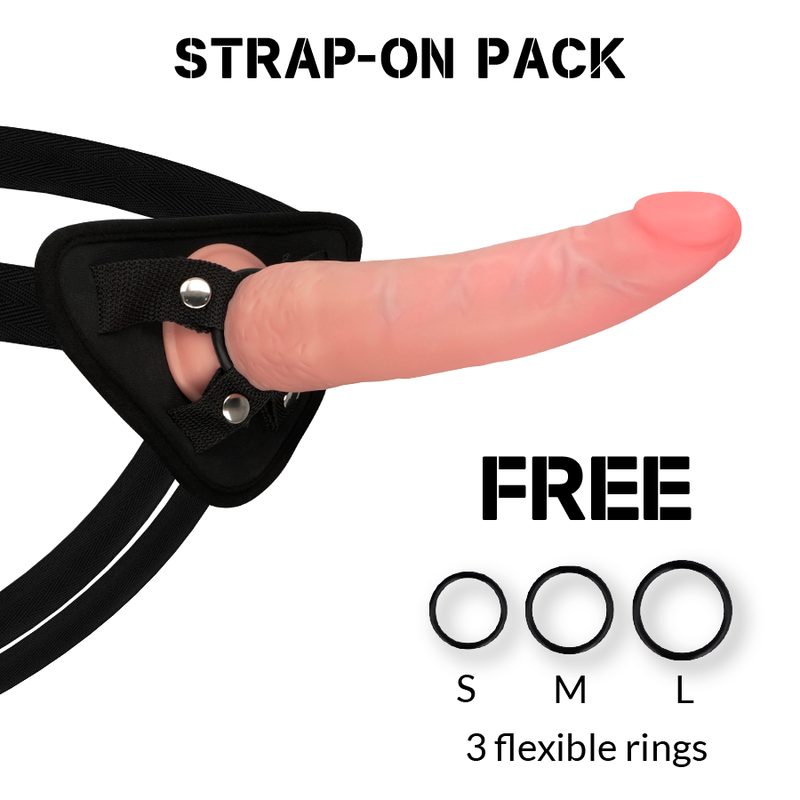 ROCKARMY - ARNÊS + DILDO REALISTA DUAL DENSITY CRUSADER 21.5 CM Ø 4.46 CM